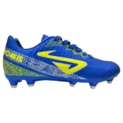 Nomis | Kids Prodigy 2.0 FG Football/Soccer Boots (Royal/Fluro Lime/White)
