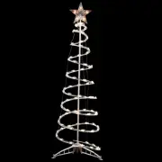 Northlight 4ft Pre-Lit Spiral Christmas Tree Star Tree Topper - Clear Lights