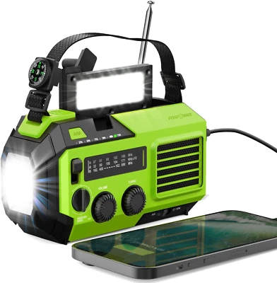 Radio De Alerta Meteorológica NOAA/AM/FM De Emergencia Con Energía Solar