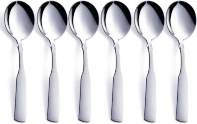 Soup Spoons Stainless Steel 6.1 Heavy Duty Round Spoons Dinner Spoon Table Spoo