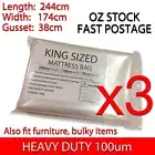 HEAVY DUTY - Mattress Plastic Cover Protector Storage Bag - KING SIZE x 3