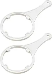 Be In Your Mind 2pcs Water Purifier Cartridge Wrench Plastic Filter System Housing Wrench Replacement Tool Suitable for 10 Inch Filter Bottle Opener White