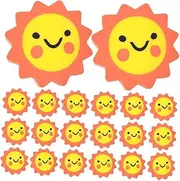 SECFOU 50pcs Cute Sunflower Erasers for Fun Mini Assorted Pencil Erasers Multipurpose School Supplies for Classroom Rewards Soft Gentle