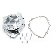 Chrome Left Engine Stator Cover See Through For Honda 2003-2006 CBR 600RR w/ gas