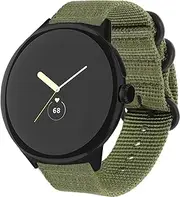 [BBZ] Soft woven NyLon watch strap compatible with Google Pixel Watch strap, soft fabric nylon strap compatible with Google Pixel Watch