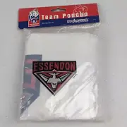 AFL Vintage 90s Essendon Bomber Team Poncho Waterproof BNIB Sealed
