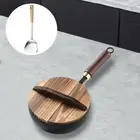 Wok Pan Non Coated Easy to Clean Small Hammered for Induction Electric Gas