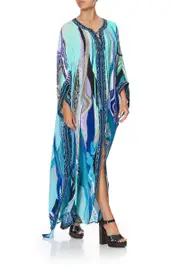 LONG LACE UP KAFTAN WITH EYELETS WATEGOS WANDERLUST