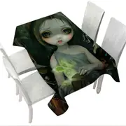 Gothic Scary Art Girl Opened the Pandora Box Tablecloth