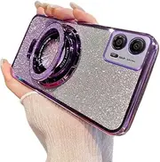 [SIYOPINPFY] Case for Oppo A16S / Oppo A54S Case with Stand Ring Holder Glitter Sparkling Diamond Protective Case Silicone Thin Shockproof Camera Protection Mobile Phone Case for Oppo A16S / Oppo A16,