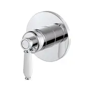 Fienza Eleanor Modern Vintage Chrome Solid Brass With Ceramic Handle Round Wall Mixer