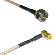 RG316 F MALE to SMB FEMALE ANGLE Coax RF Cable USA-Ship
