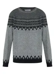[Alexander Mcqueen] Alexander Mcqueen-Pullover In Lana Con Motivo Geometrico-Uomo M