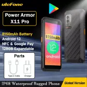 Ulefone Power Armor X11 Pro IP68 Phone 4GB+64GB Android 12 Octa Core NFC Face ID