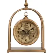 NEW St. Basil Gold Metal Moving Gears Hanging Bedside Desk Clock, 55cm