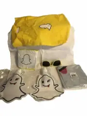 Snapchat Ghost Emoji Clip-On Water Bottle Flask Plastic, bag, Glasses, beach bal