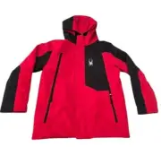 Spyder Youth Boys Full-Zip Flyte Ski Jacket Red/Black
