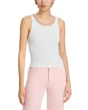 Alice and Olivia Allen Rose Trim Tank Top