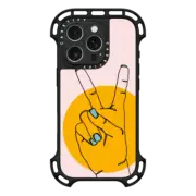 iPhone 16 Pro Ultra Bounce Case MagSafe Compatible Peace Sign by aLILscribble