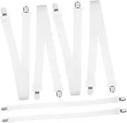 ORFOFE 6 Pack Tablecloth Clamp Hidden Straps Elastic Holders for Outdoor Events Windproof Bed Sheet Clips for Picnics