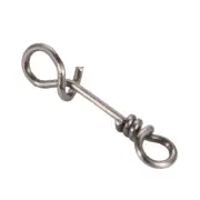 100pcs Stainless Steel Fishing Swivels Snap Hook Fast Connector Clip Tackle WP