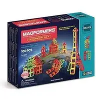 在飛比找PChome24h購物優惠-【韓國 Magformers 磁性建構片】環球地標 100p