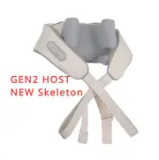 Neck Shoulder Massager Deep Tissue Shiatsu Back Massagers with Heat for Pain Relief Electric Kneading Squeeze Muscles Massage GEN2 White