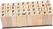 CIMAXIC Wooden Handmade Stamps 40 Letters Numbers Multi-Purpose DIY Seals Compact Storage Box Australian