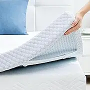 SINWEEK 2 Inch Twin Cooling Memory Foam Mattress Topper for Pressure Relief, Thick Bed Mattress Pad with Cooling Soft Cover and Adjustable Straps, CertiPUR-US Certified
