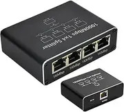 mivceklw Gigabit Ethernet Splitter, Additional Ethernet Ports for Router, 1 to 4 Gigabit Network Connector, RJ45 Ethernet 1000Mbps Internet Splitter for TV