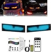 Glowpanel X–Programmable Car Led Display with Smart Remote Control, 2Pcs Trylightride Dynamic Colorful Devil Eyes Light for Cars&Trucks Windshield, Lightride DIY Flexible Eye Lamp (37.4 * 9.2cm)