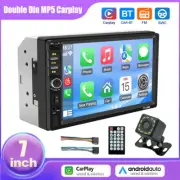 New Reversing Camera+ 7"Car Radio Carplay Double 2 DIN MP5 Stereo Support