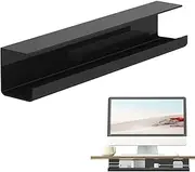 Cable Management Tray - Desk Wire Organizer, Hidden Cord Holder, Under Table Rack | Flame Retardant Storage Solution Adhesive Design, No Trace Installation Supports Office, Study, Workstation