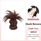 Black Feather Shuttlecock Head Brown Crab Clip Women