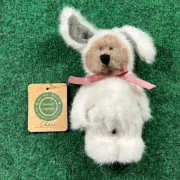 Boyds Archive Collection Plush Bunny Charm Collectible White & Brown