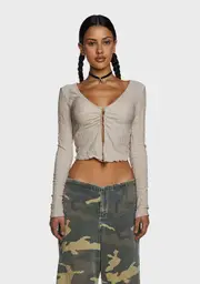 [BDG] Shea Textured Split Top
