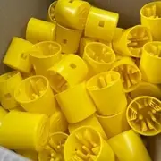 100x Yellow Safety Round Star Picket Caps Fencing Y Steel Post Cap 100 Pack