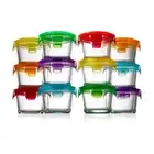 NutriChef NCGLBAB NutriChef 12PC Food Storage Containers - 4.48oz Mini Stackable