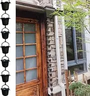 Black Copper Rain Chains for Gutters, Home Rain Decorative Rain Catcher Chain 100/200/300cm Long, Outdoor Water Feature Eaves Drainage Cups (Size : 4m/11.8ft)