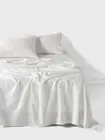 Linen House Surf Wash Sheet Set (White) - King Single