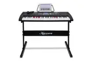 Karrera 61 Keys Electronic LED Keyboard Piano with Stand - Black