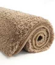 Bath Rug for Bathroom Non Slip Bathroom Mat Water Absorbent Soft Microfiber Shaggy Bathroom Rug Machine Washable Bath Mat,Sand