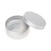 10 Pcs Thread Aluminum Box Small Metal Container Storage Jars Cosmetic Pot Tin