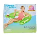 Summer Waves Chill-Out Lounge Green Inflatable Pool Float Raft Cup Holder Handle