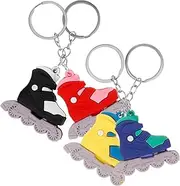4pcs Roller Skate Keychain Pendants Roller Skate Modeling Keychain Roller Skate Backpack Pendant Hanging Pendant for Backpack Bag Pendants Roller Skate Pendant Keychain