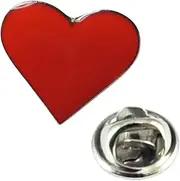 [GBJUK] Red Heart Metal Enamel Lapel Pin Badge, width: 20mm Height: 20mm, Metal
