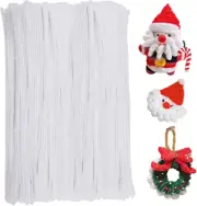 180 Pieces Pipe Cleaners Chenille Stem, White Pipe Cleaners, Craft Pipe Cleaners
