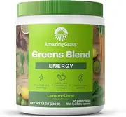 Amazing Grass Green Superfood Energy: Organic Yerba Mate and Matcha Green Tea Powder, Caffeine for energy plus One serving of Greens and Veggies, Lemon Lime Flavor, 30 Servings