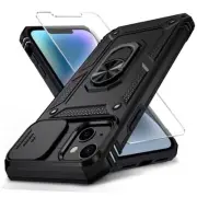 for iPhone 13 Case with Camera Lens Cover HD Screen Protector, 10 FT Military