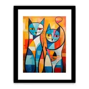 Cats Modern Art Framed print Art Poster
